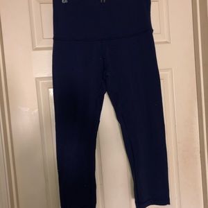 Blue High Waisted Cropped Lululemon Leggings